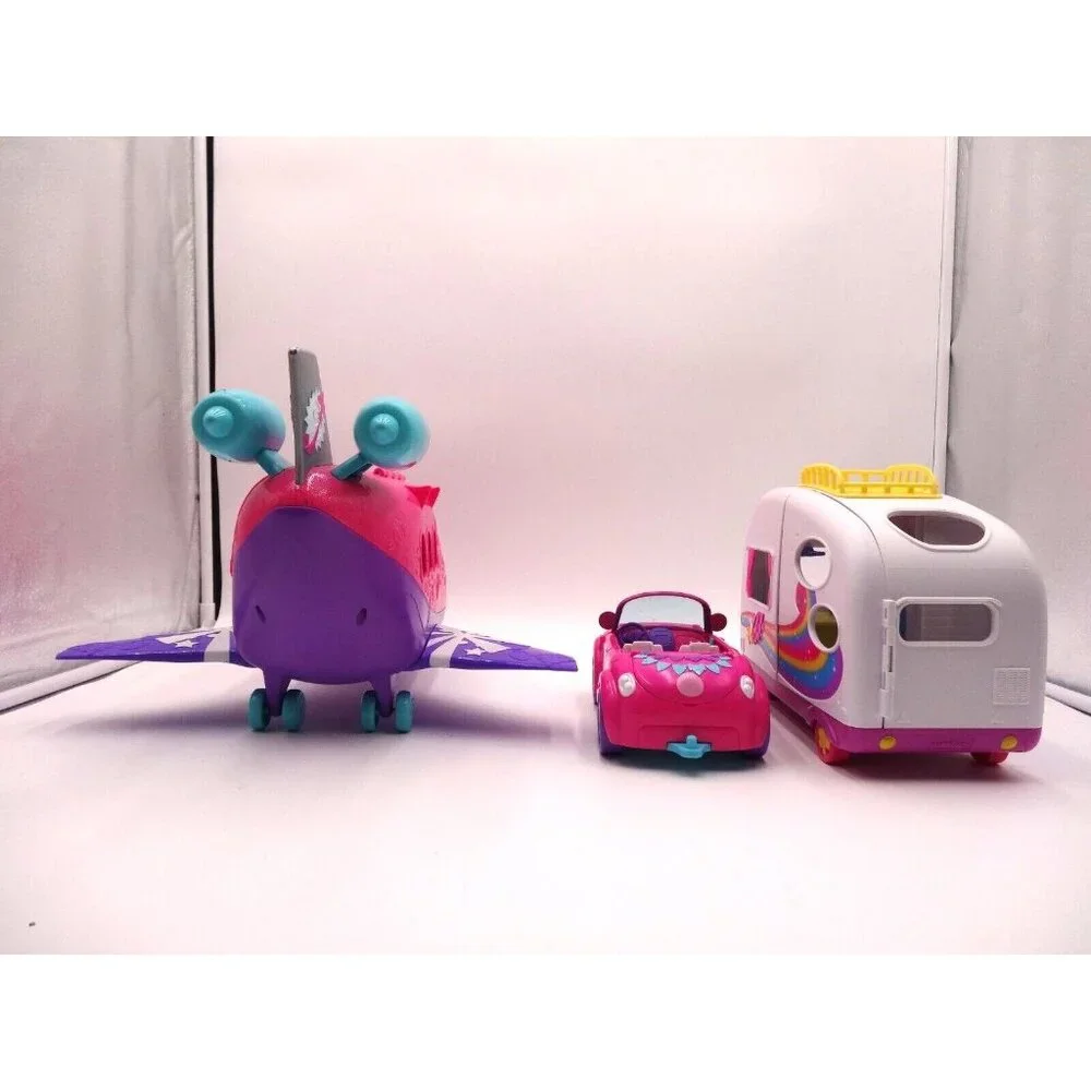 Shopkins air‎ Shoppies Dolls Air Skyanna's Jet Plane Airplane Camper and car